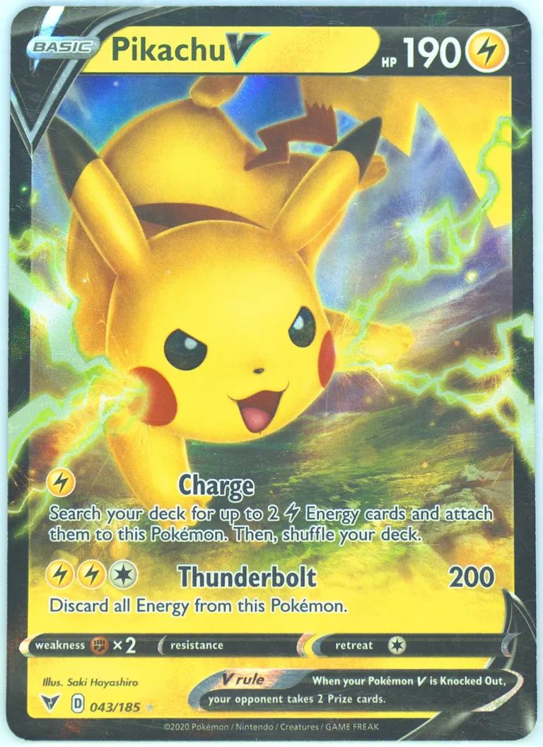 Pikachu V card photo