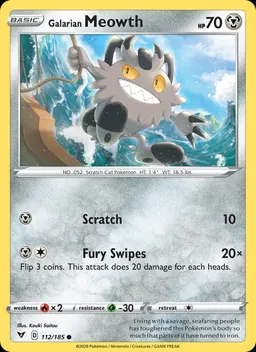 Galarian Meowth #112