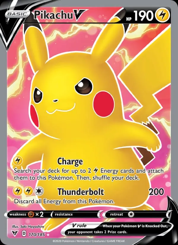 Pikachu V card photo