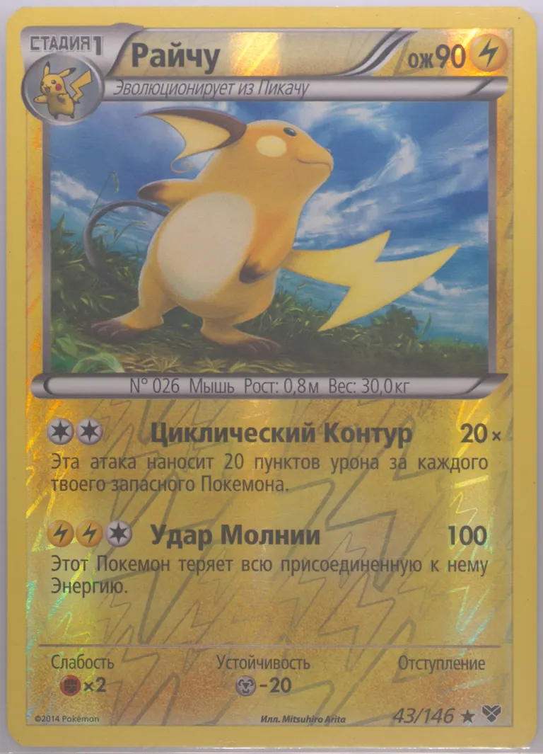 Raichu #43, XY